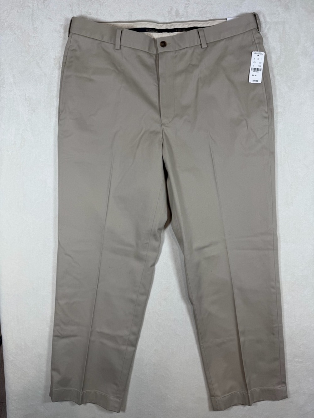 NWT Brooks Brothers 38W 29L Advantage Chino Clark Non-Wrinkle Khaki Chinos Taupe